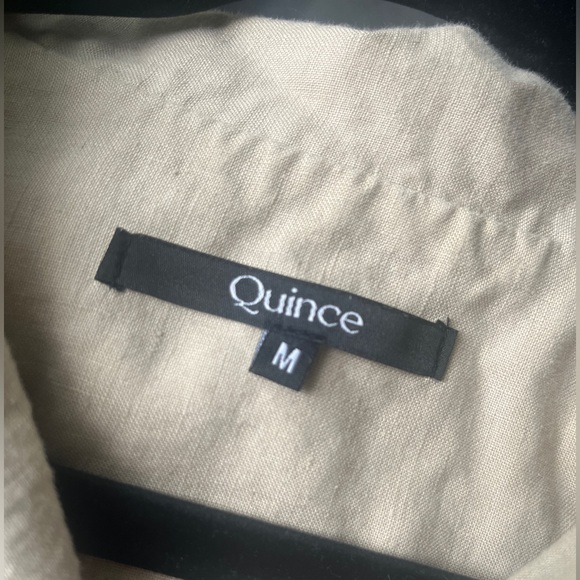 QUINCE 100% European Linen Boxy Button Down - Picture 4 of 4